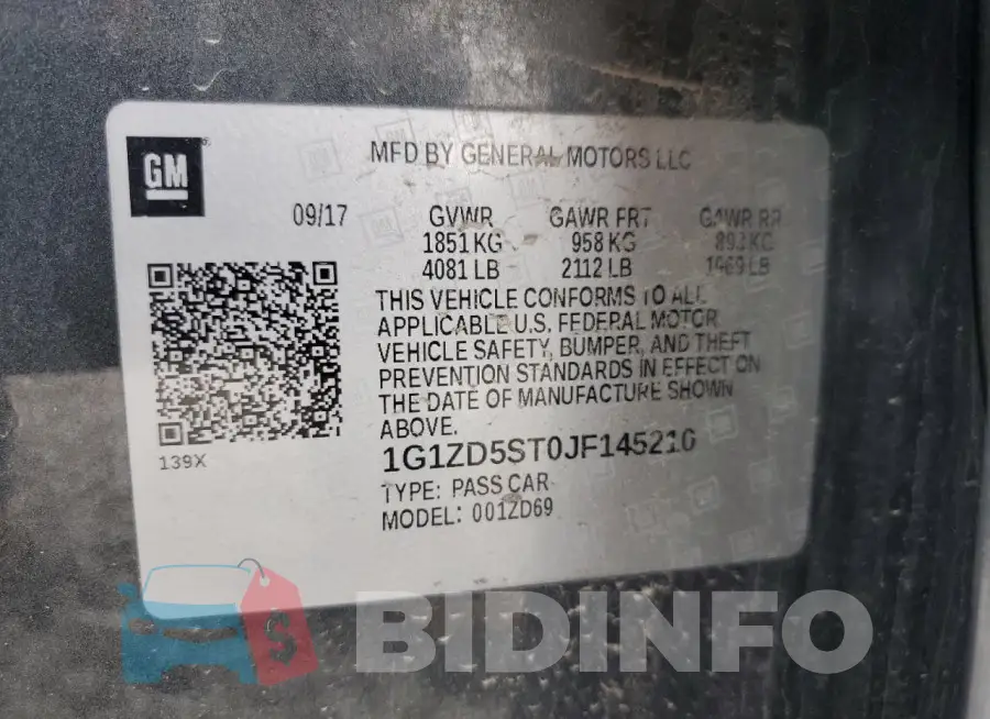 1G1ZD5ST0JF145210 Photo# 12