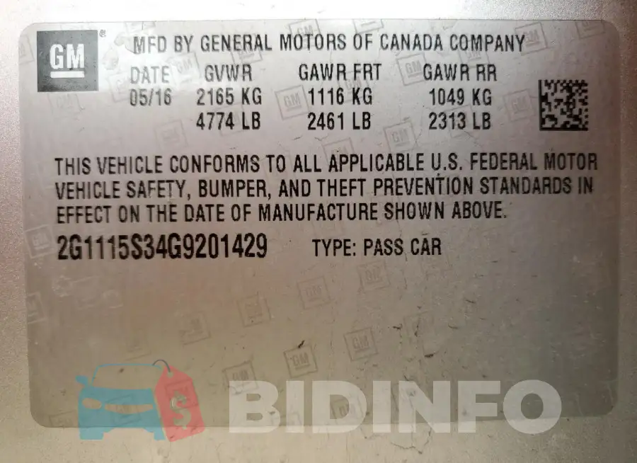 2G1115S34G9201429 Photo# 13