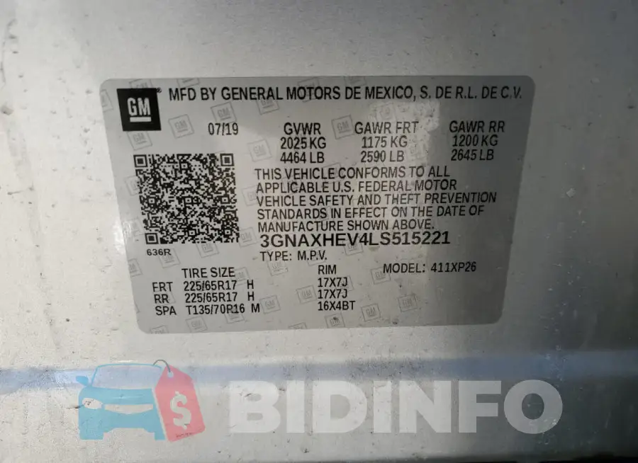 3GNAXHEV4LS515221 Photo# 13
