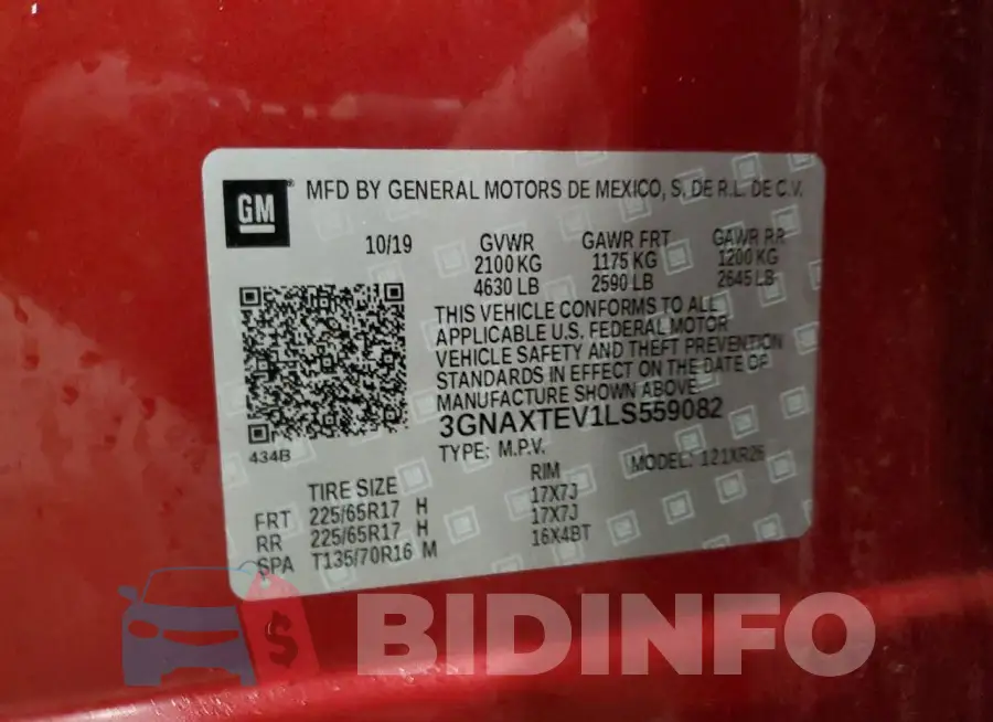 3GNAXTEV1LS559082 Photo# 13