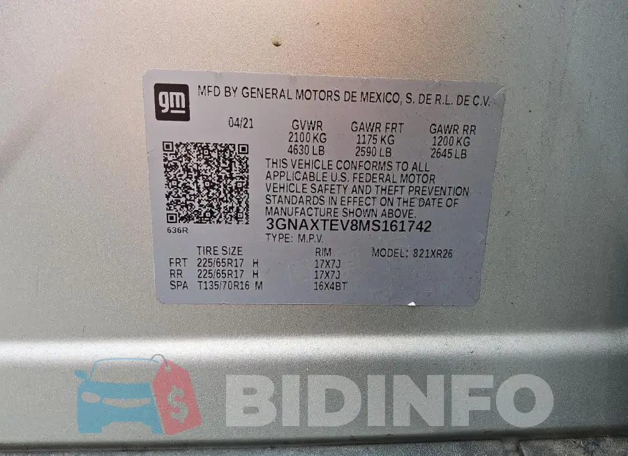 3GNAXTEV8MS161742 Photo# 13