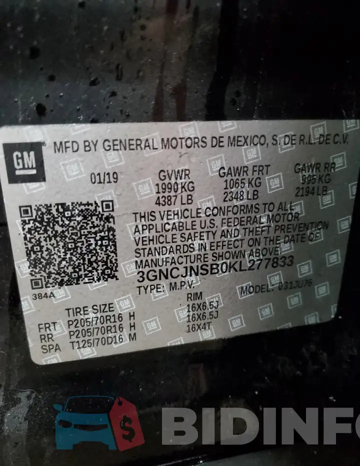 3GNCJNSB0KL277833 Photo# 13