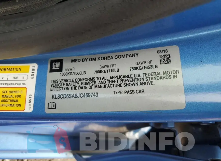 KL8CD6SA6JC469743 Photo# 12