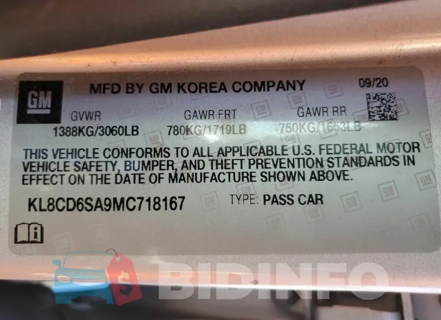 KL8CD6SA9MC718167 Photo# 12