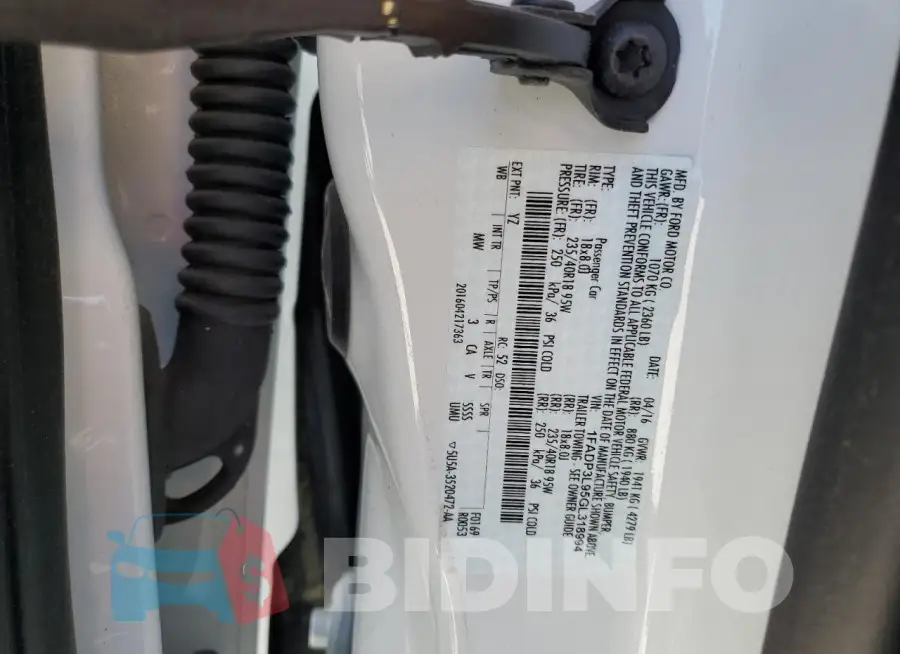 1FADP3L95GL318994 Photo# 12