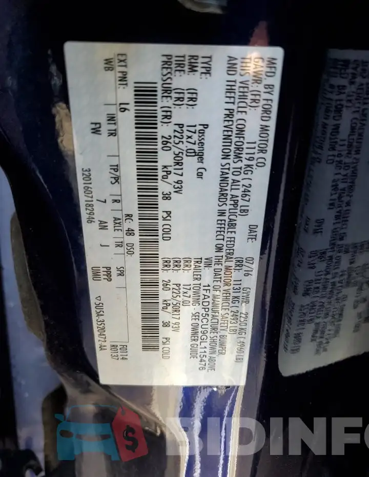 1FADP5CU9GL115476 Photo# 12