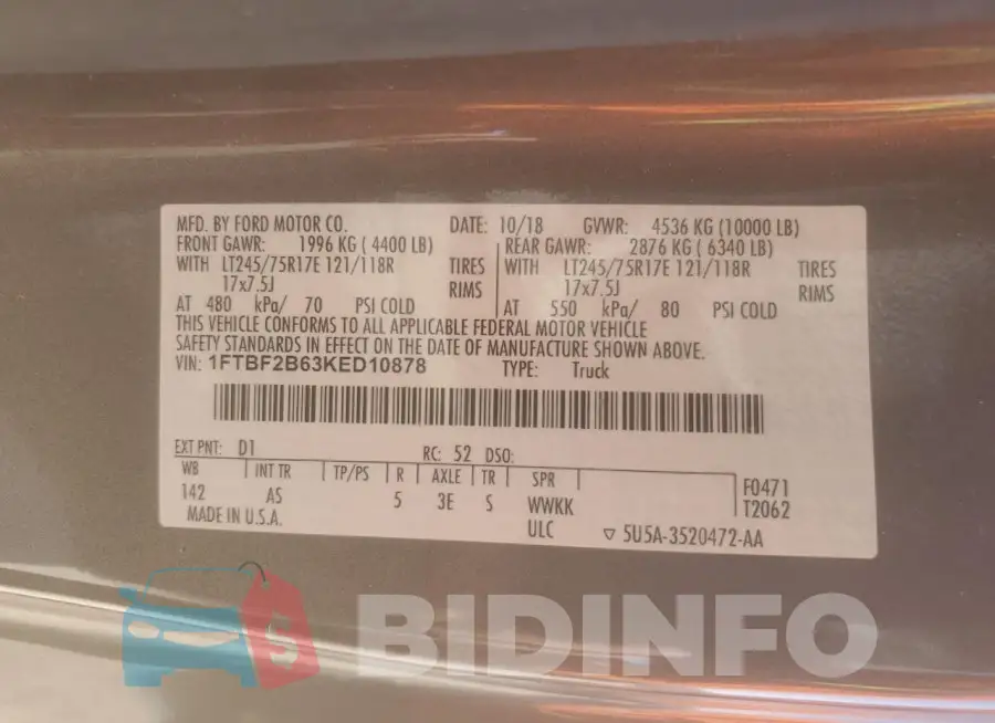1FTBF2B63KED10878 Photo# 12