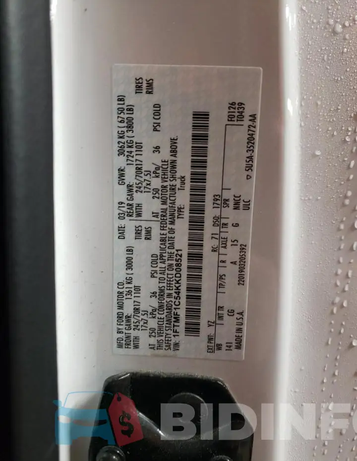 1FTMF1C54KKD08521 Photo# 13
