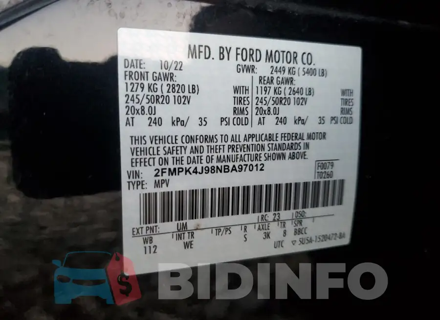 2FMPK4J98NBA97012 Photo# 12