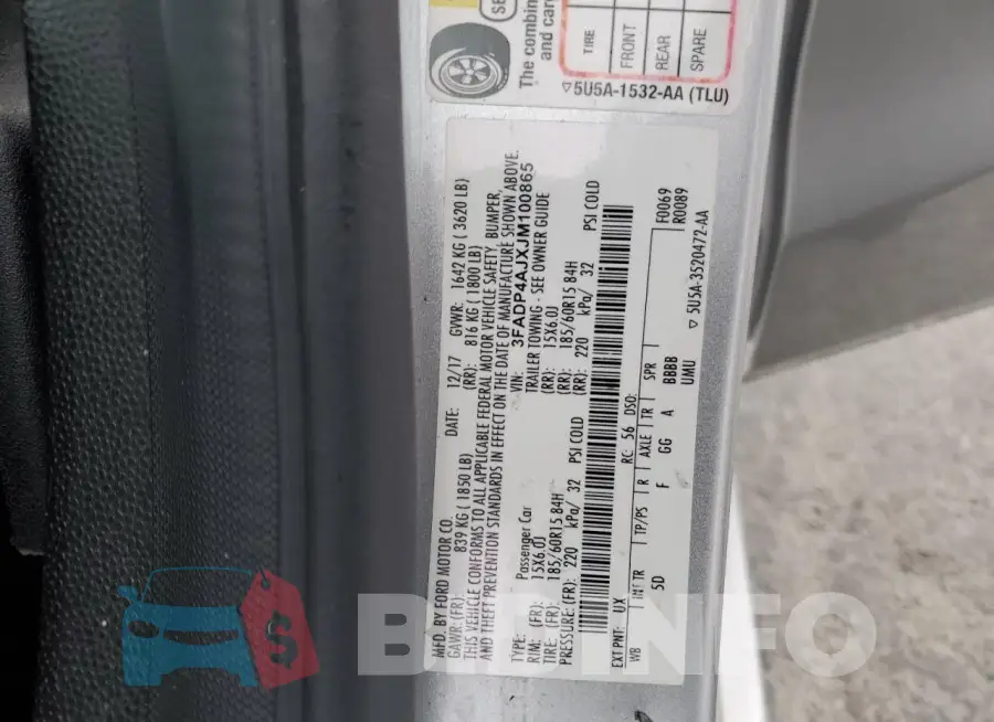 3FADP4AJXJM100865 Photo# 12