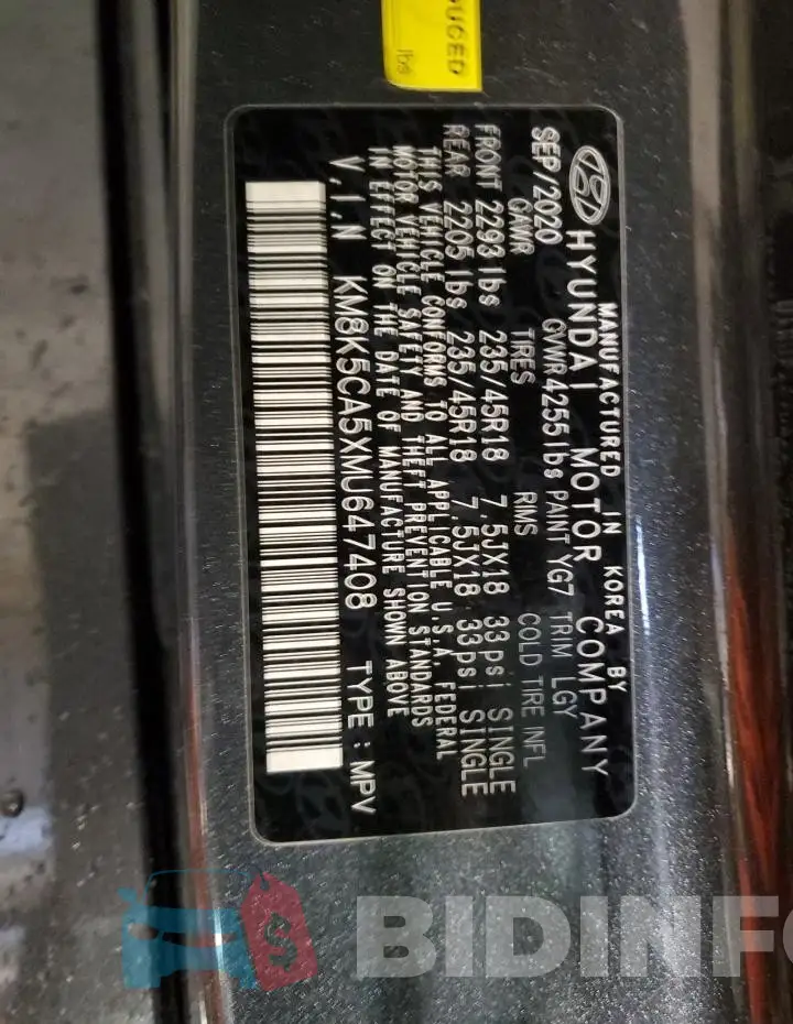 KM8K5CA5XMU647408 Photo# 12