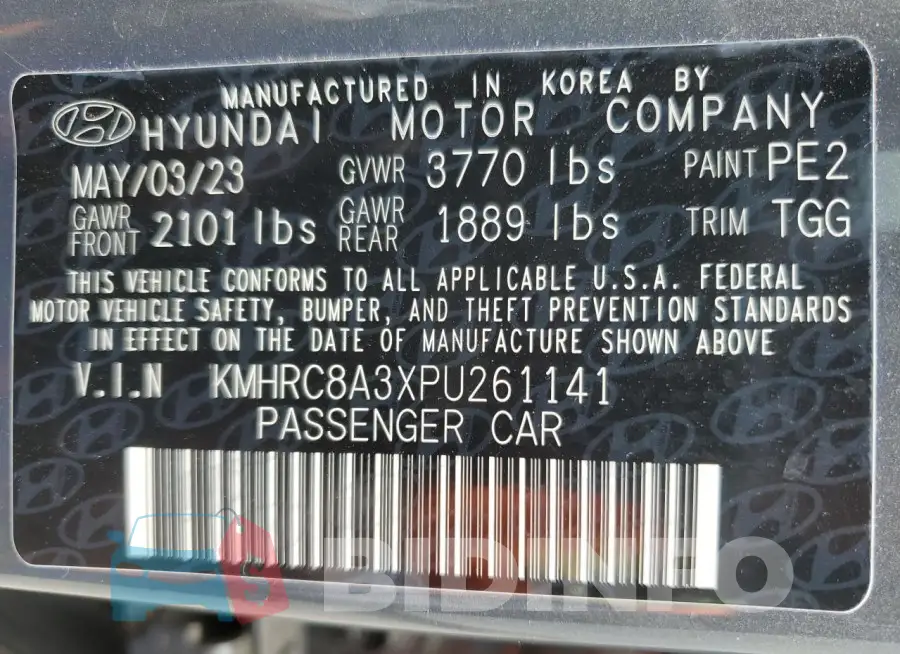 KMHRC8A3XPU261141 Photo# 13