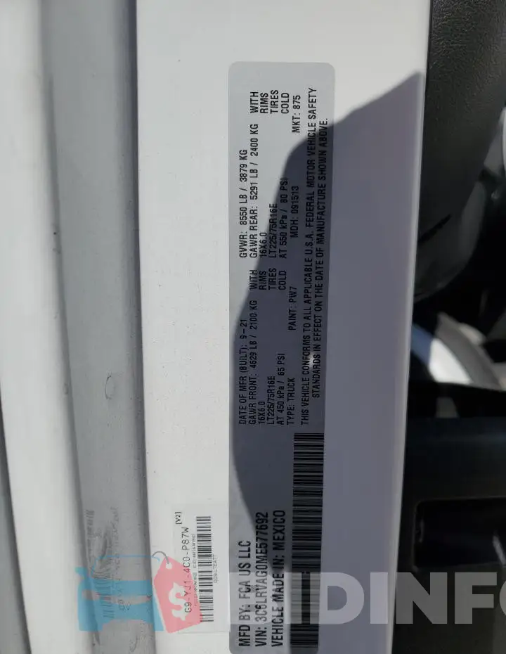 3C6LRVAG0ME577692 Photo# 13