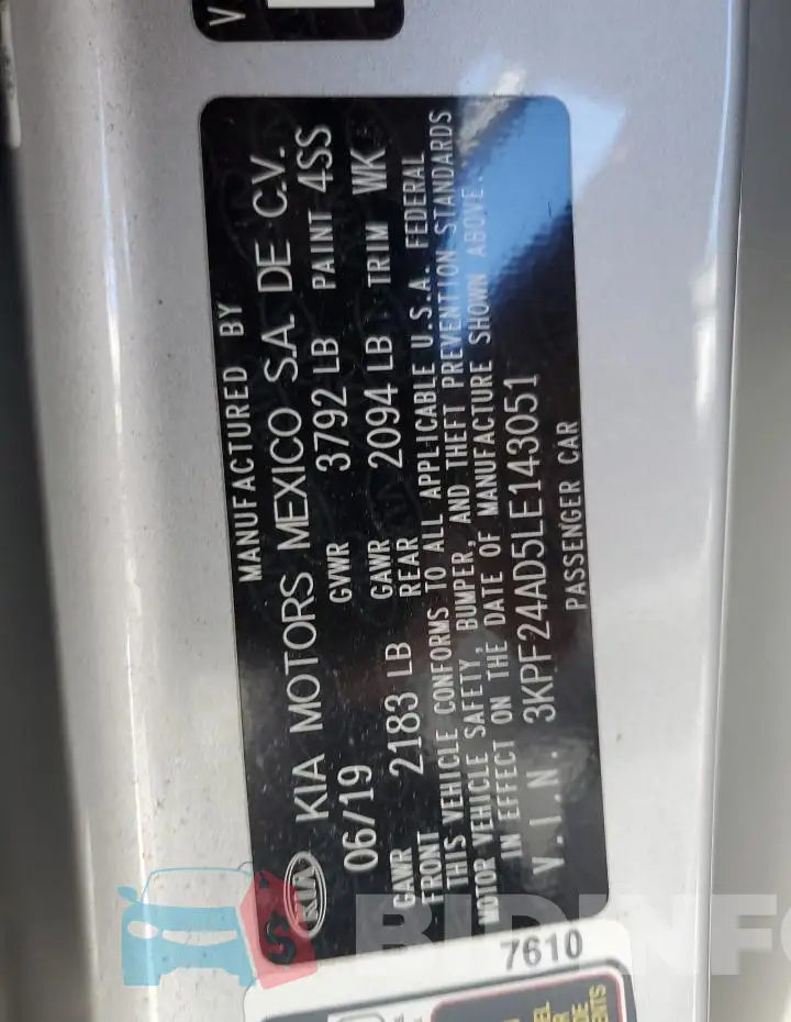 3KPF24AD5LE143051 Photo# 12