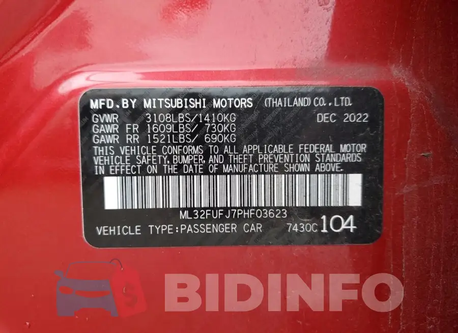 ML32FUFJ7PHF03623 Photo# 12
