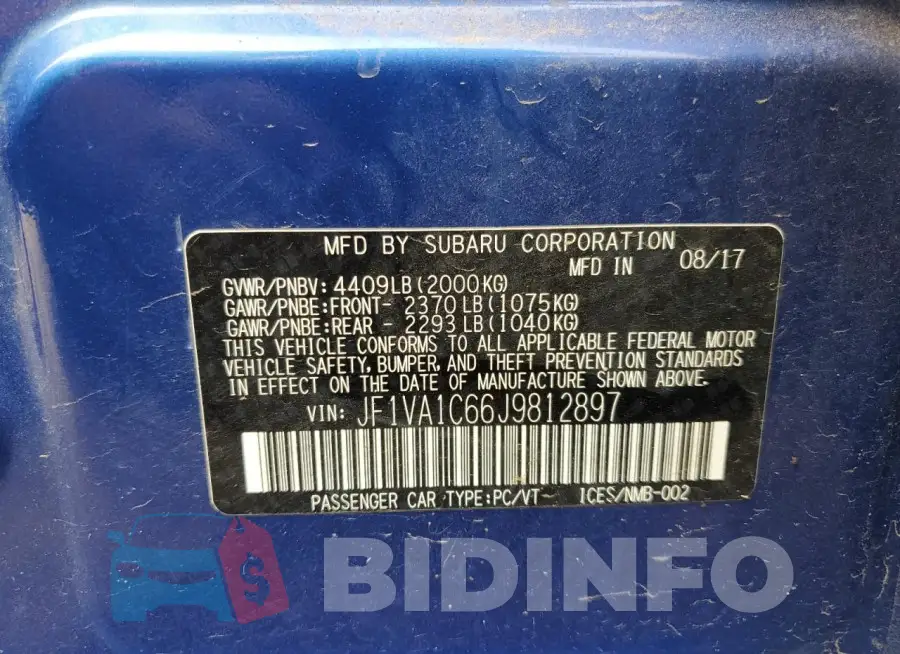 JF1VA1C66J9812897 Photo# 13