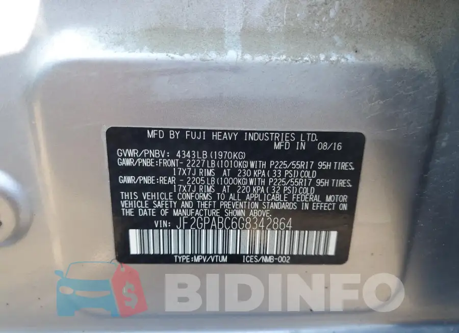 JF2GPABC6G8342864 Photo# 14