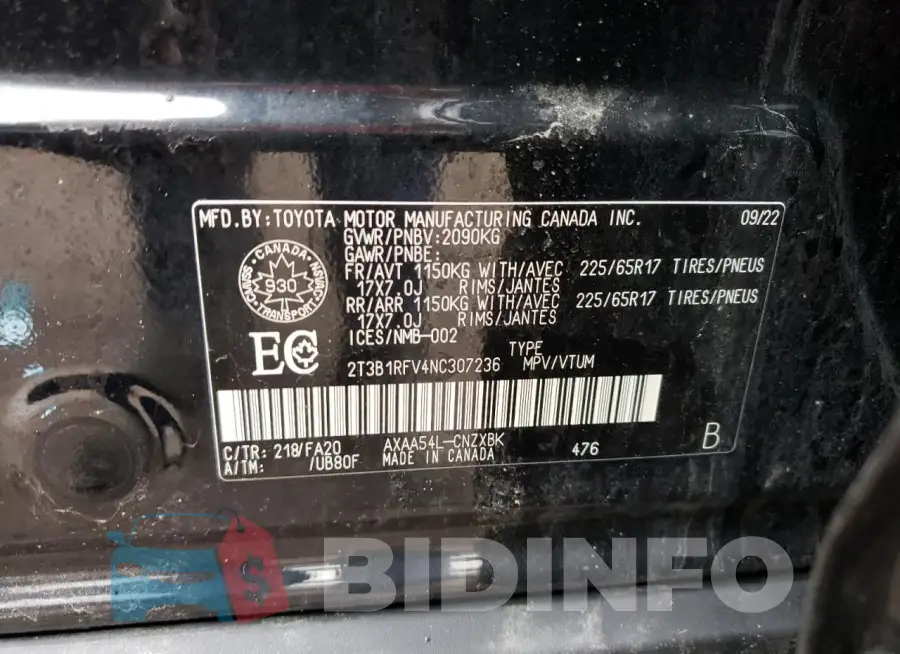 2T3B1RFV4NC307236 Photo# 13
