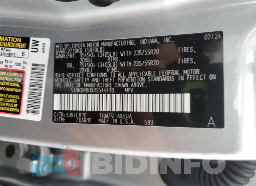 5TDKDRBHXRS544410 Photo# 13