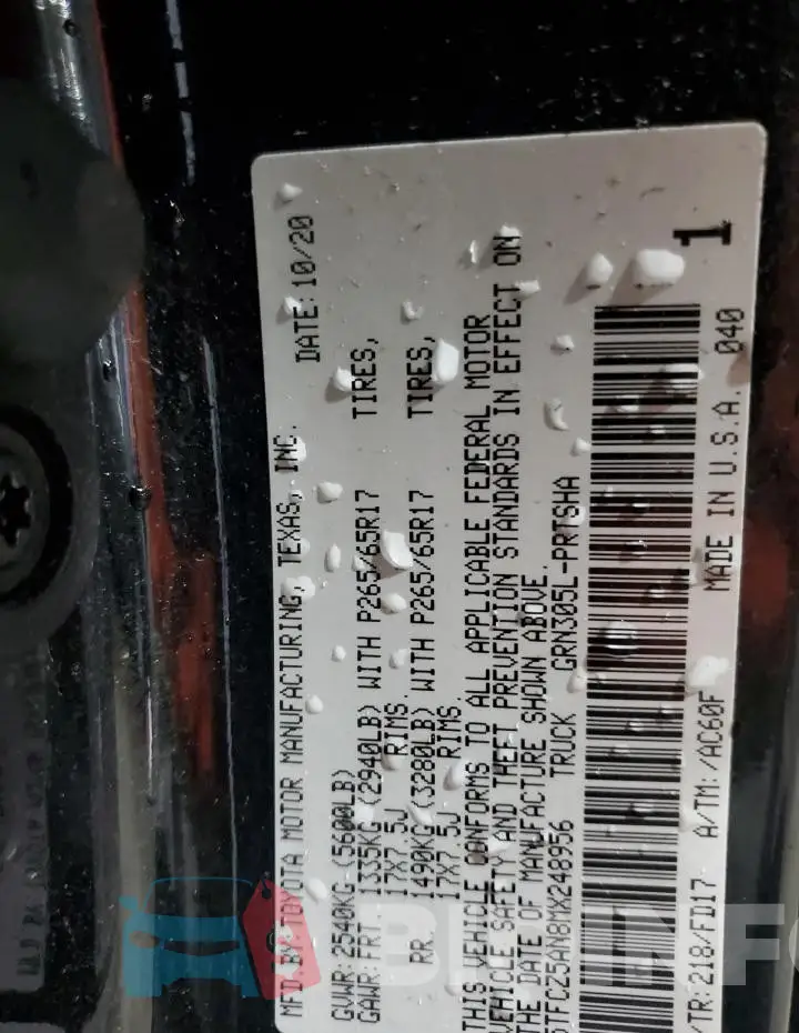 5TFCZ5AN8MX248956 Photo# 12