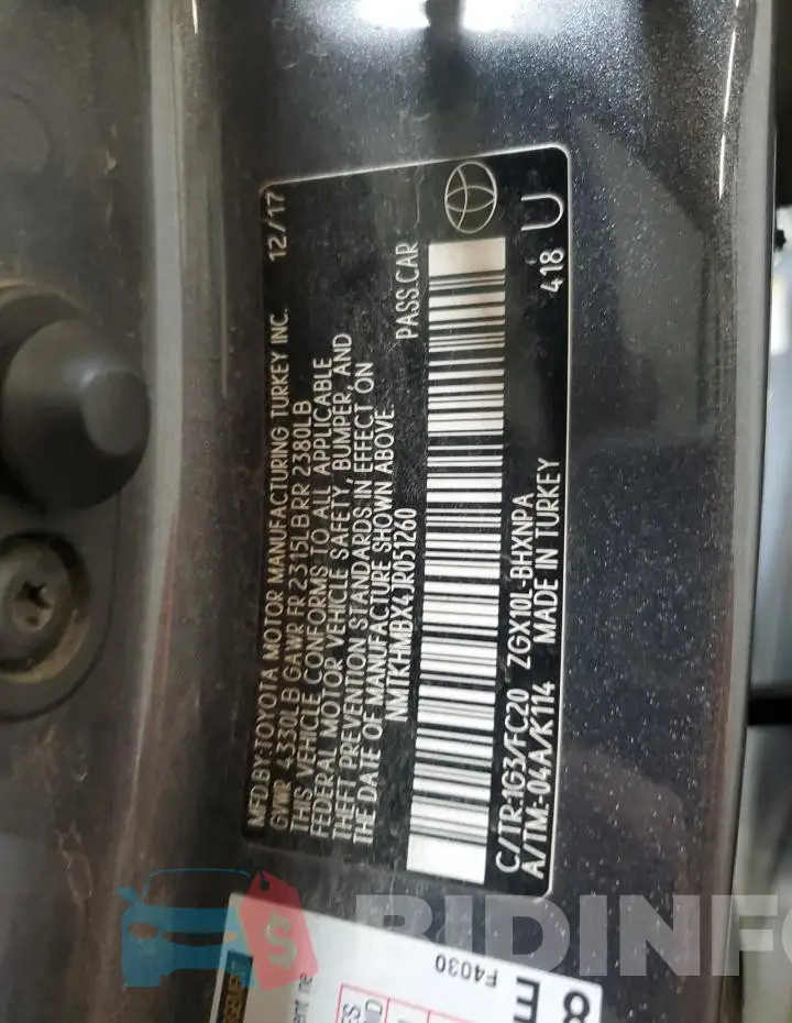 NMTKHMBX4JR051260 Photo# 14