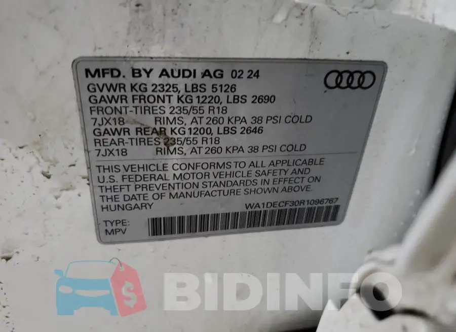 WA1DECF30R1096767 Photo# 13