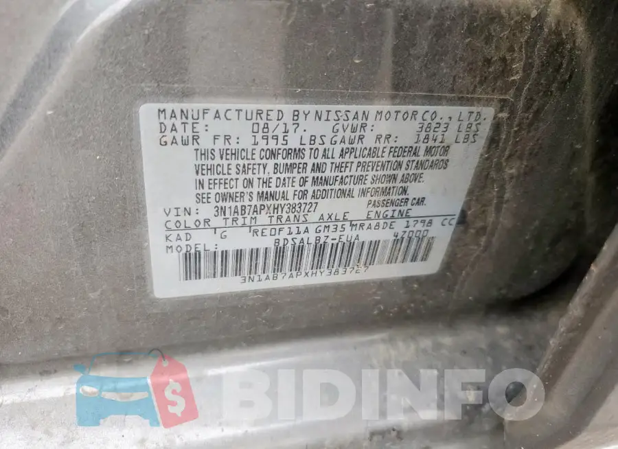 3N1AB7APXHY383727 Photo# 12