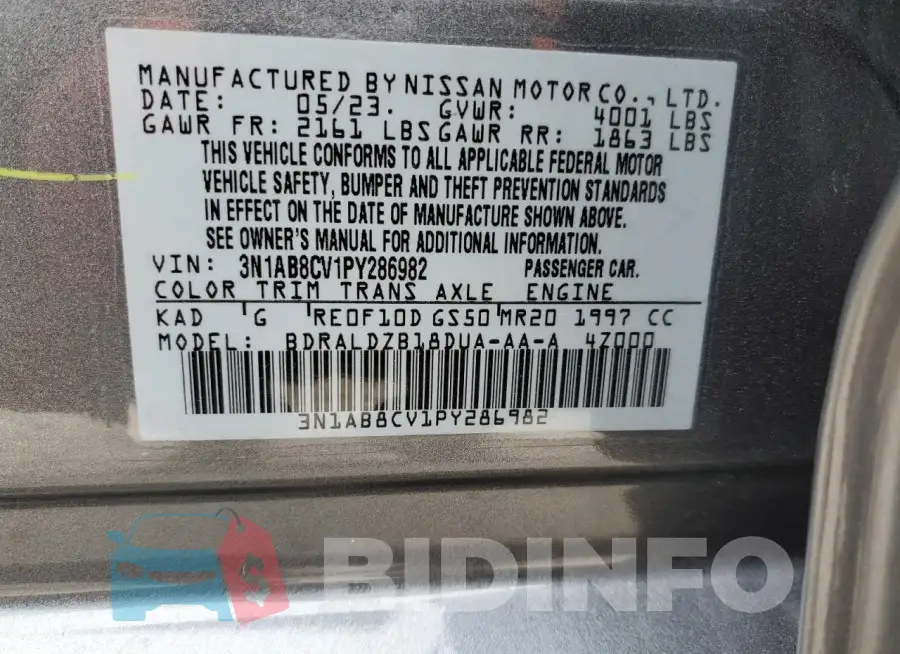 3N1AB8CV1PY286982 Photo# 13