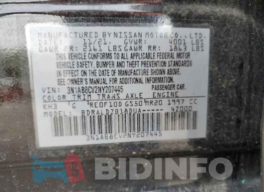 3N1AB8CV2NY207445 Photo# 12