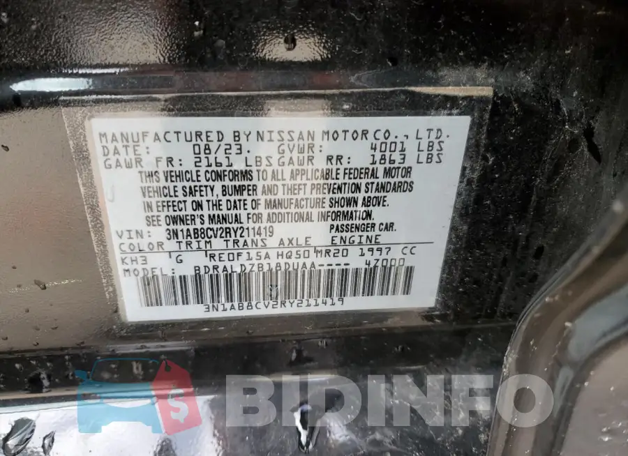 3N1AB8CV2RY211419 Photo# 12
