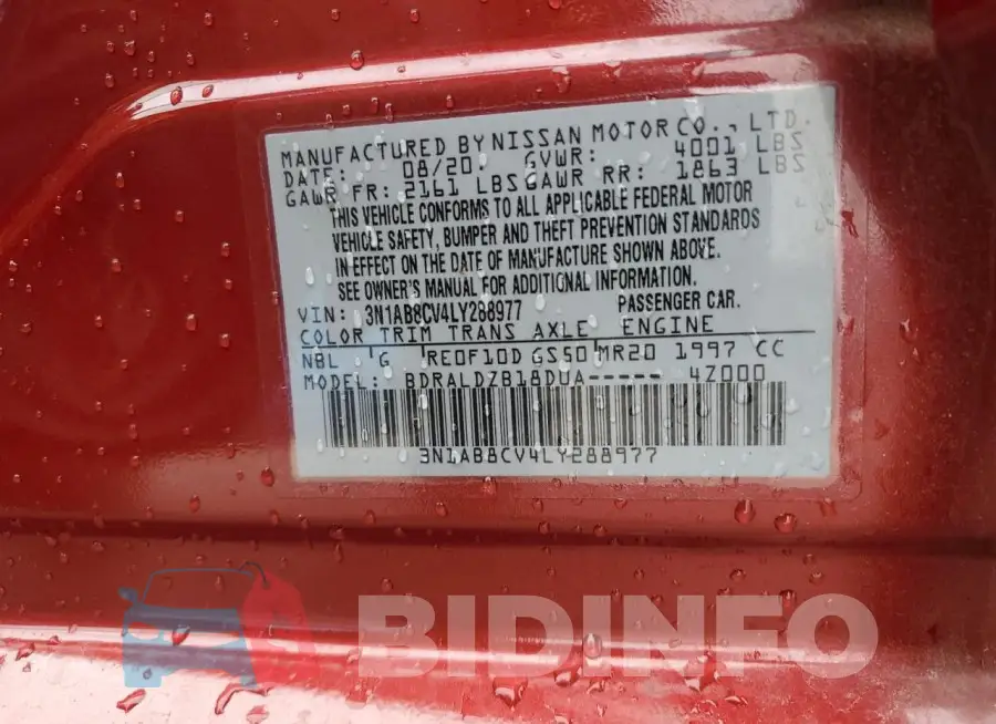 3N1AB8CV4LY288977 Photo# 12