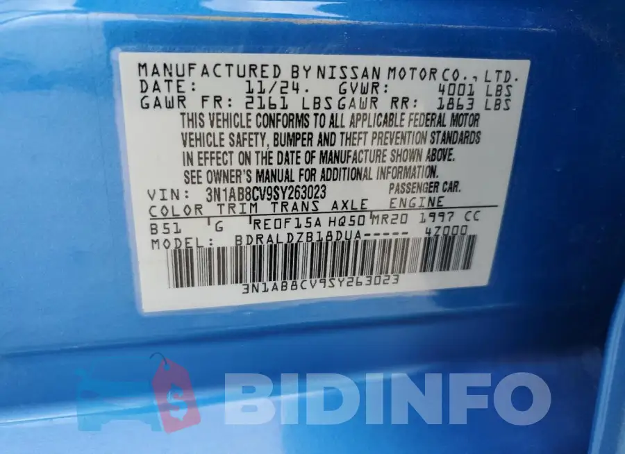 3N1AB8CV9SY263023 Photo# 12