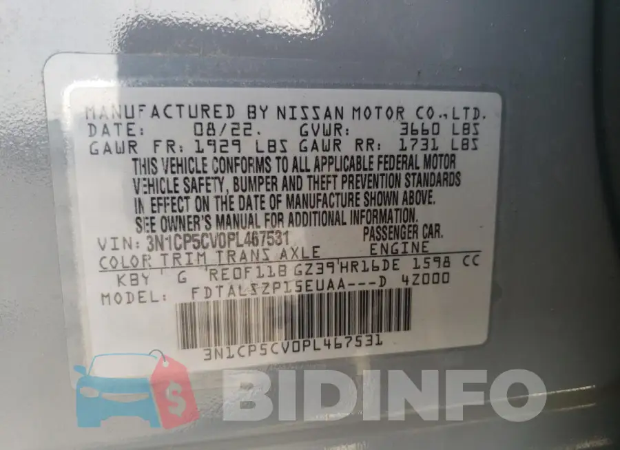 3N1CP5CV0PL467531 Photo# 13