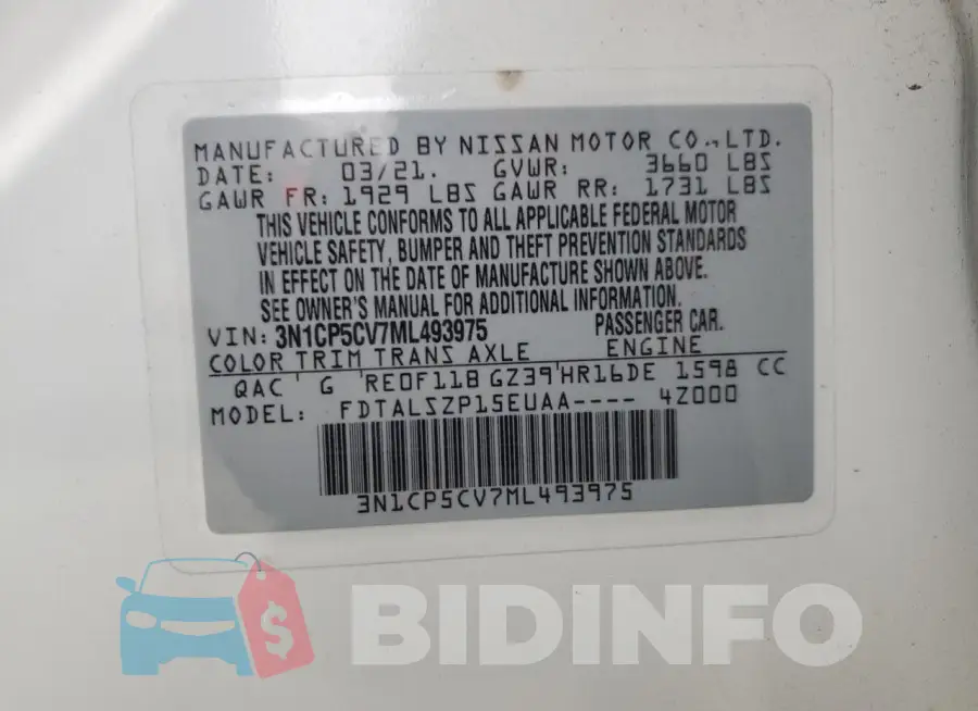 3N1CP5CV7ML493975 Photo# 12