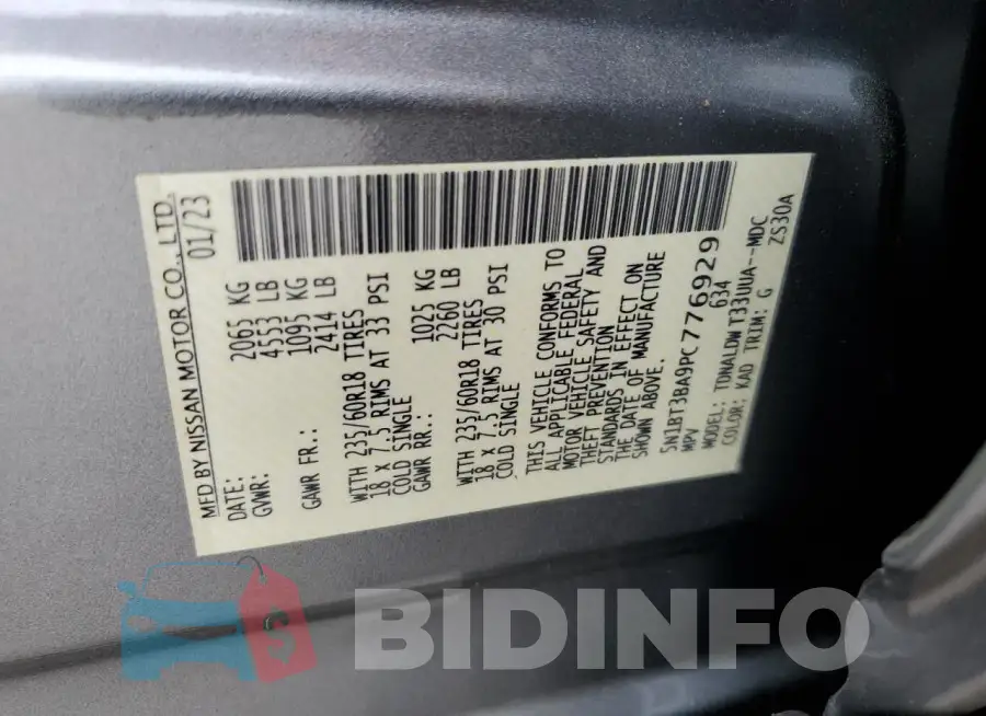 5N1BT3BA9PC776929 Photo# 13