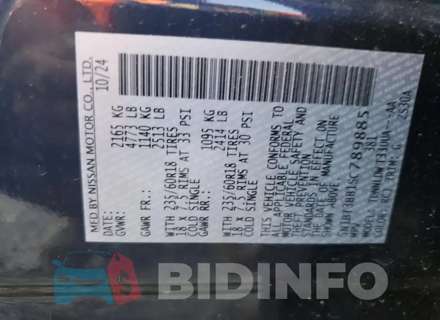 5N1BT3BB1SC789885 Photo# 14