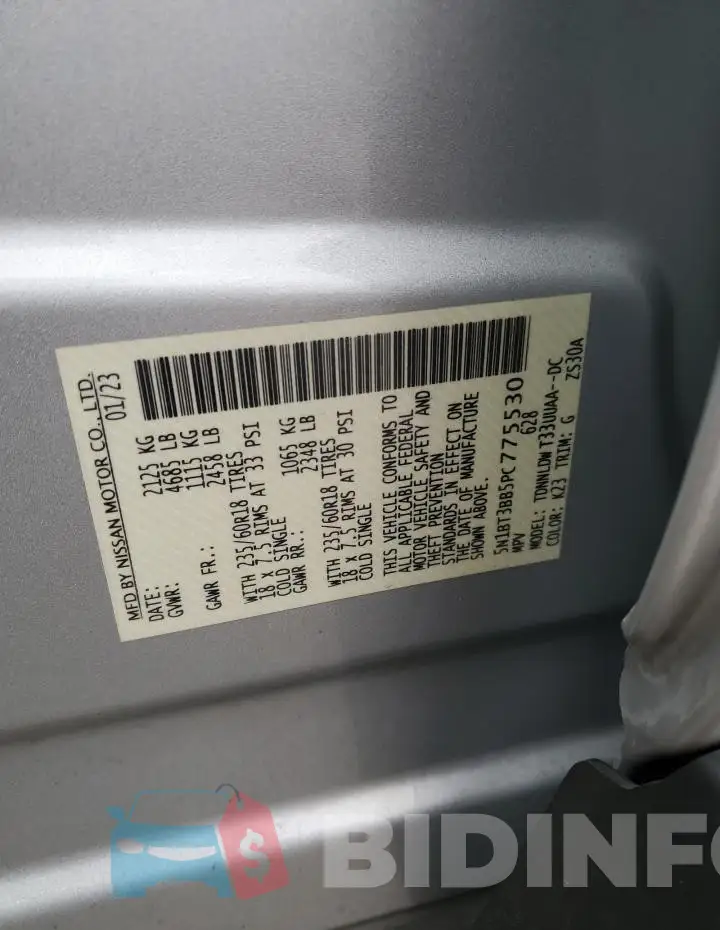 5N1BT3BB5PC775530 Photo# 13