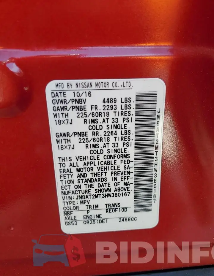 JN8AT2MT3HW380167 Photo# 13