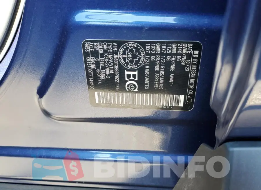 JN8BT3BB8PW221146 Photo# 13