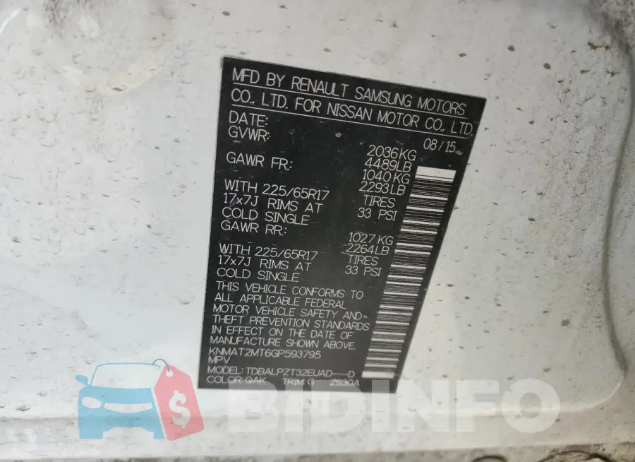 KNMAT2MT6GP593795 Photo# 14