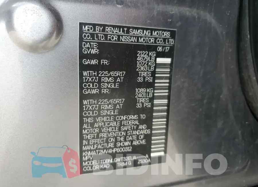 KNMAT2MV4HP600312 Photo# 13