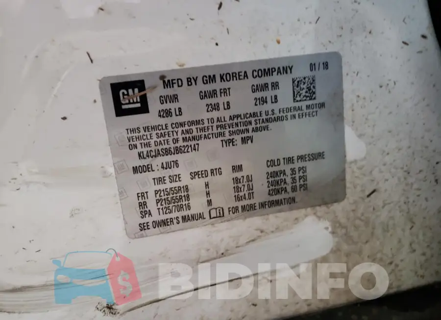 KL4CJASB6JB622147 Photo# 13