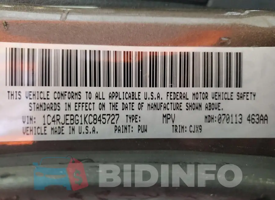 1C4RJEBG1KC845727 Photo# 13