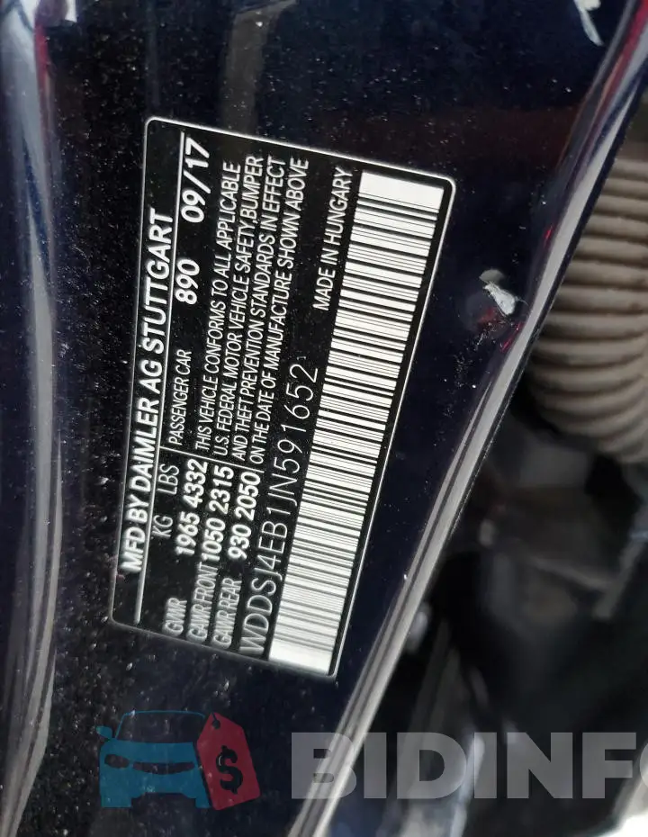 WDDSJ4EB1JN591652 Photo# 13