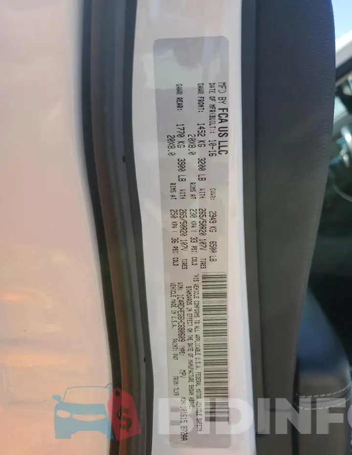 1C4RDHEG6HC680609 Photo# 14