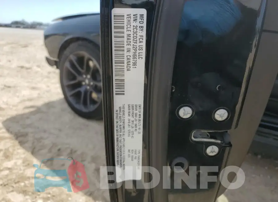 2C3CDZFJ2PH667961 Photo# 12