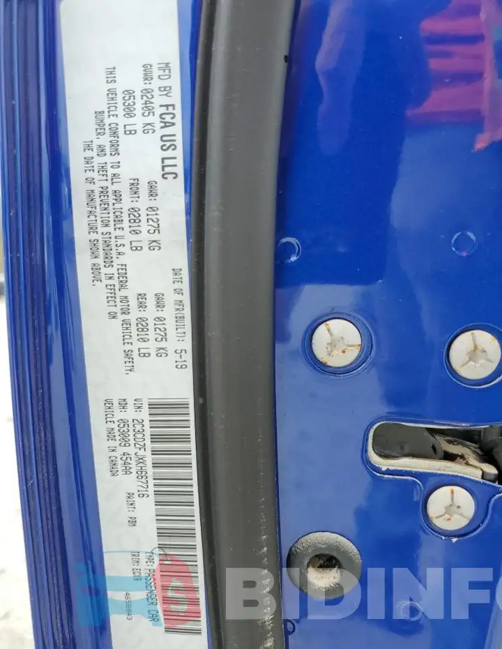 2C3CDZFJXKH667716 Photo# 14