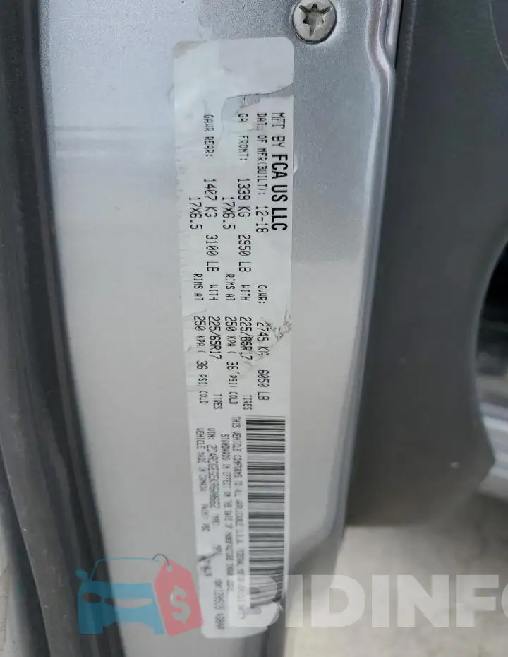 2C4RDGEG5KR600662 Photo# 13