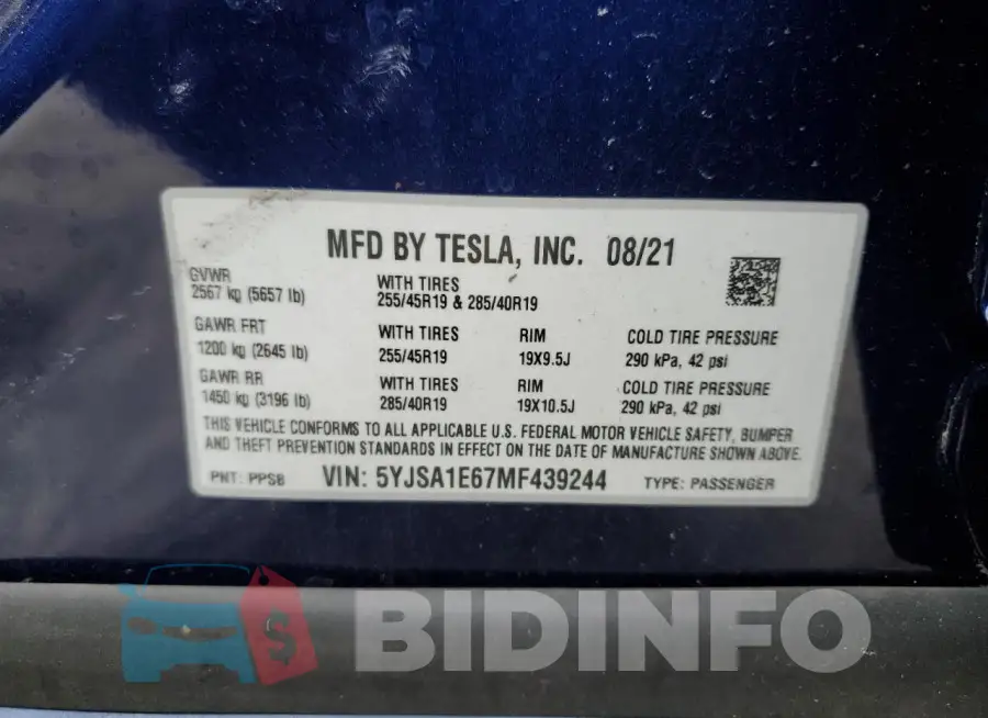 5YJSA1E67MF439244 Photo# 12