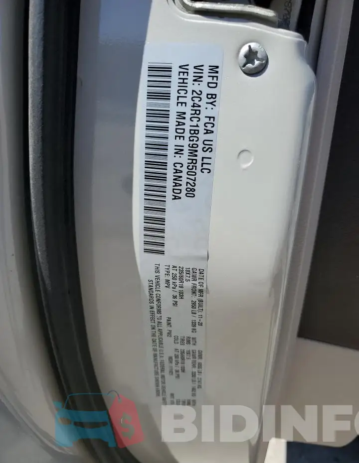 2C4RC1BG9MR507280 Photo# 13